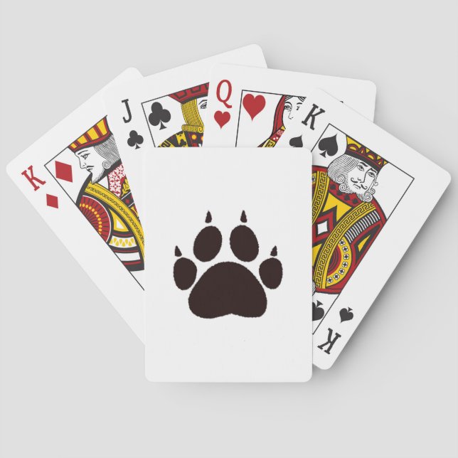 Cat Paw Prints Playing Cards (Back)