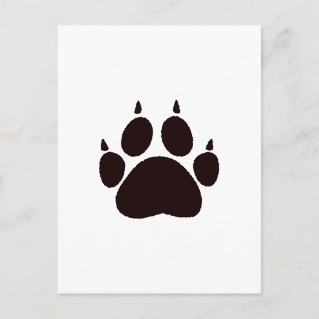 Cat Paw Prints Postcard (Front)