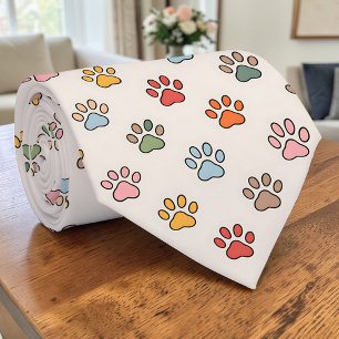 Cat Paw Retro Custom Tie