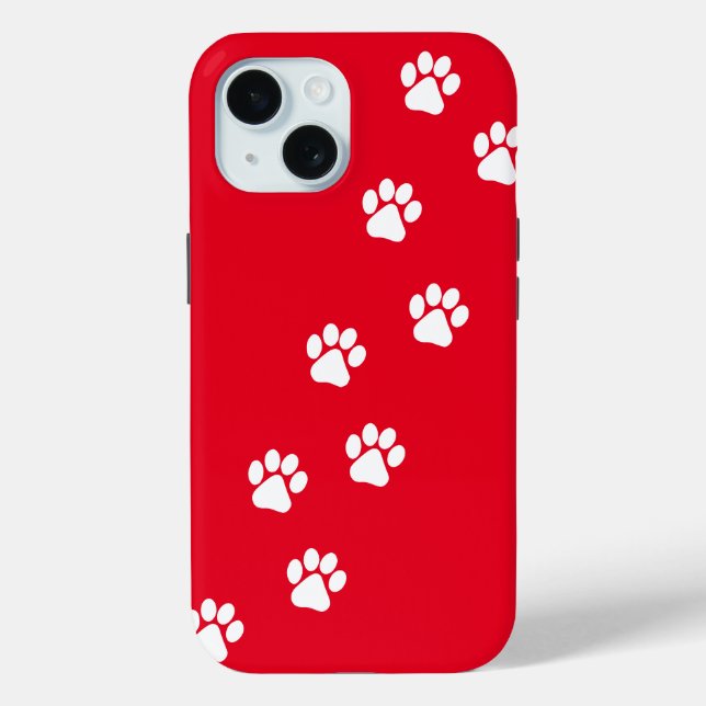Cat Paw Trace Pattern Customizable Case-Mate iPhone Case (Back)