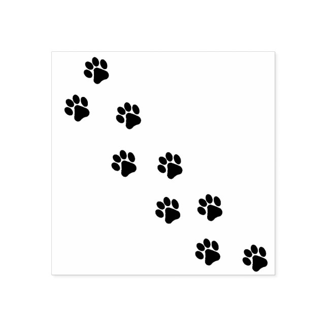 cat paw tracks art stamp (Imprint)