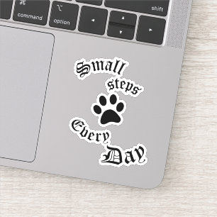 Cat Paw Vinyl Sticker   Small Steps Every Day