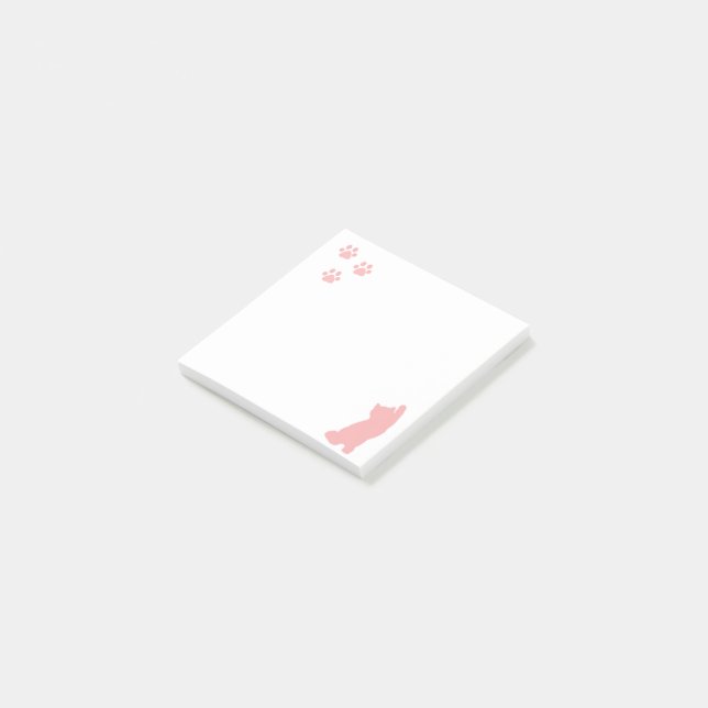 Cat Pawprints Post-it Notes (Angled)