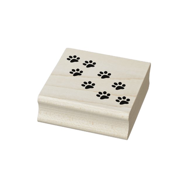 Cat Paws Pattern Cute Rubber Stamp (Stamp)