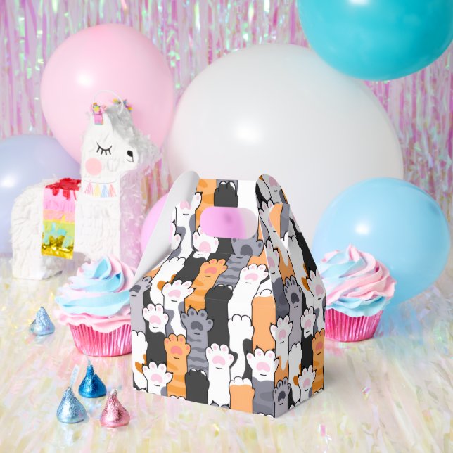 Cat Paws Pattern Favor Box (Party)