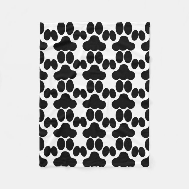 Cat paws pattern fleece blanket (Front)