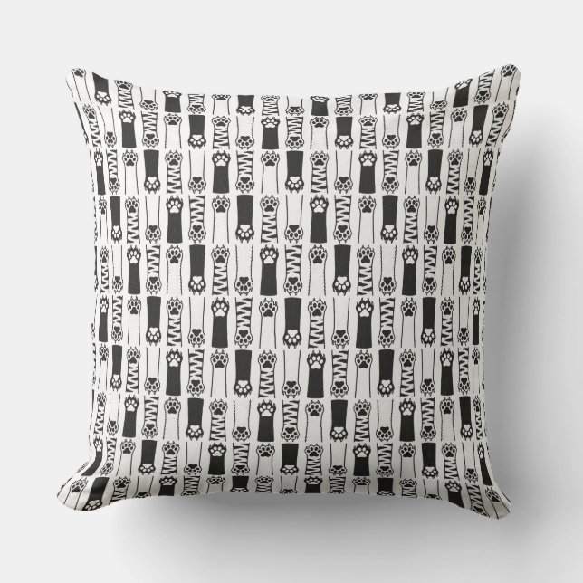 Cat Paws Throw Pillow (Front)