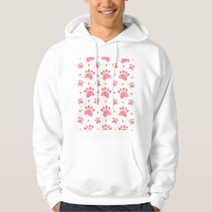 Cat Paws Watercolor Pattern Hoodie