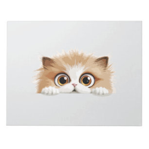 Cat Peeking Cute Adorable Funny Animal Cartoon Pet Notepad