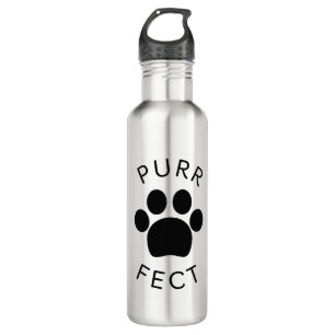 Cat Perfect Purr Paw Print 710 Ml Water Bottle