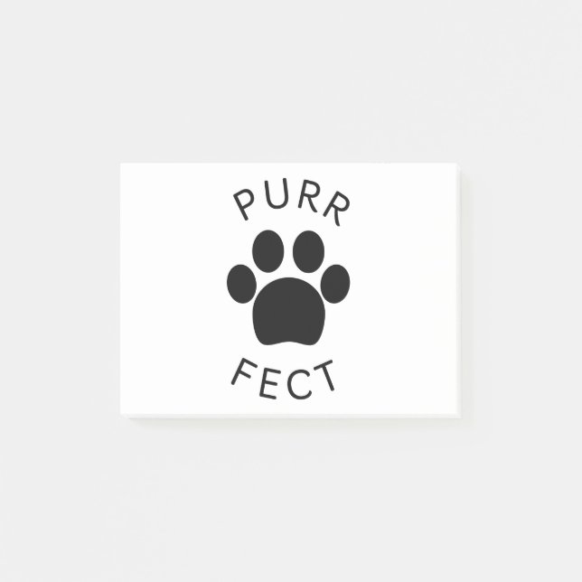 Cat Perfect Purr Paw Print Post-it Notes (Front)