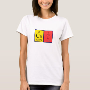 Cat periodic table name shirt