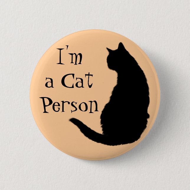 Cat Person 2 Inch Round Button (Front)