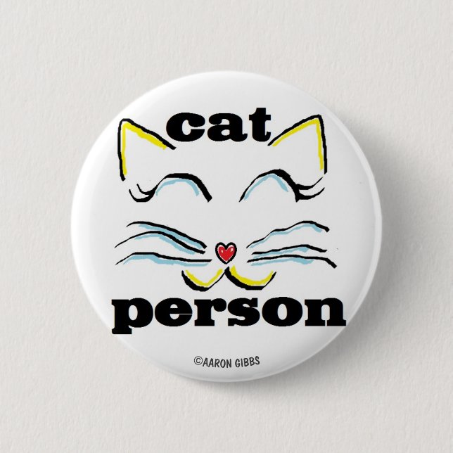 Cat Person Cat Lover Button (Front)