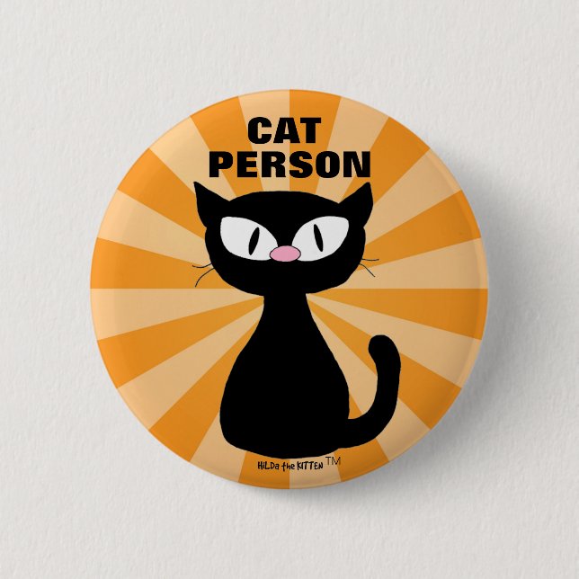 CAT PERSON Cat Lover Cartoon Cat round 2 Inch Round Button (Front)