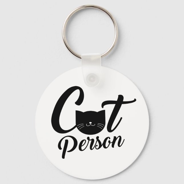 Cat Person Keychain (Front)