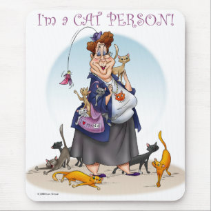 cat person mouse pad