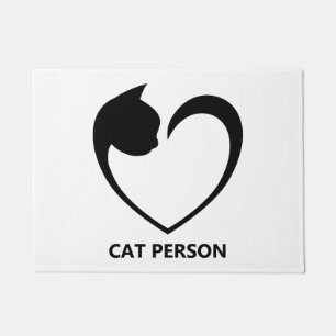 Cat Person My Heart Beats For Cats Doormat