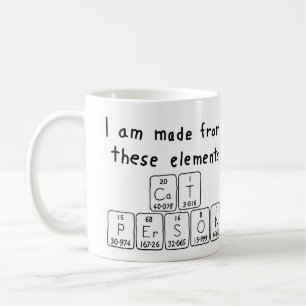 Cat Person periodic table name mug