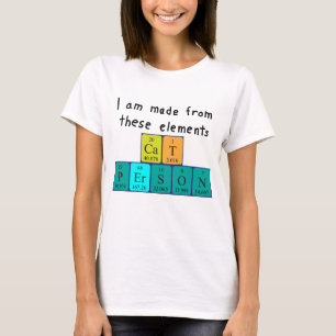 Cat Person periodic table name shirt