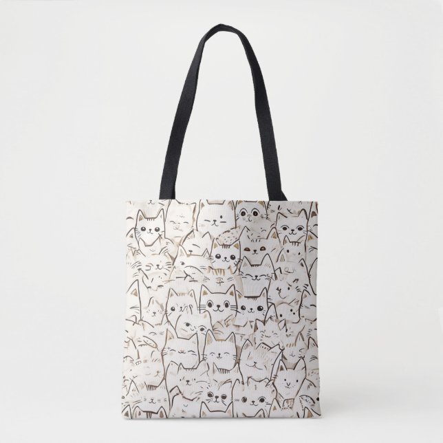 Cat Person Tote Bag  (Front)