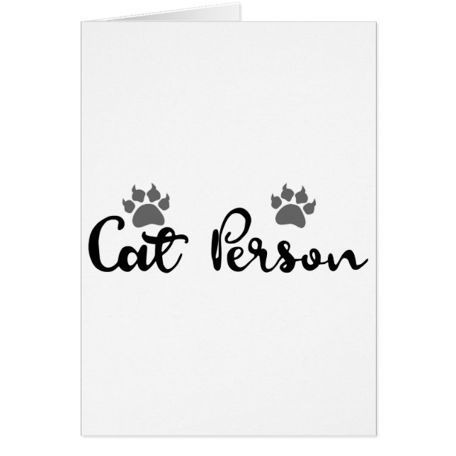 Cat Person Typography Art (Front)