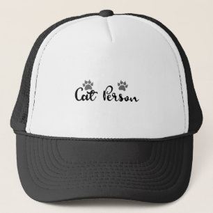 Cat Person Typography Art Trucker Hat