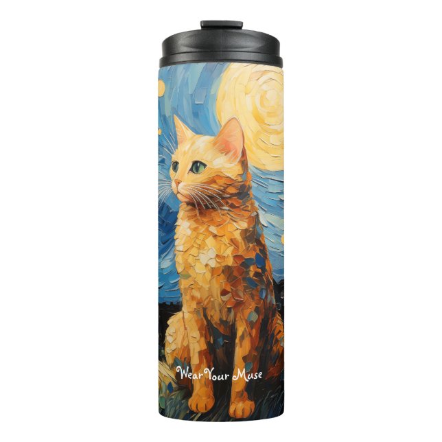 Cat Personalized Thermal Tumbler (Front)