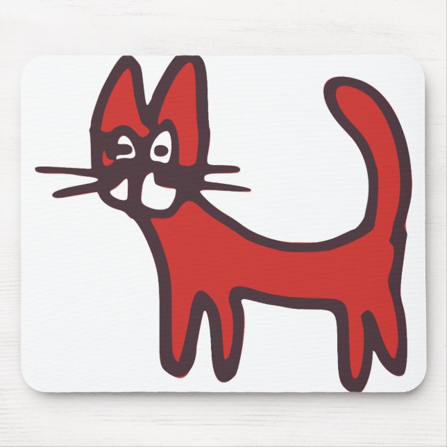 Cat Pet Animal Cartoon Comic Mouse Pad (Front)