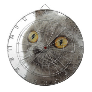 Cat Pet Animal Grumpy Frown Peace Love Destiny Dartboard