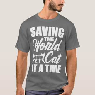 Cat Pet Animal Rescue Adoption retro T-Shirt