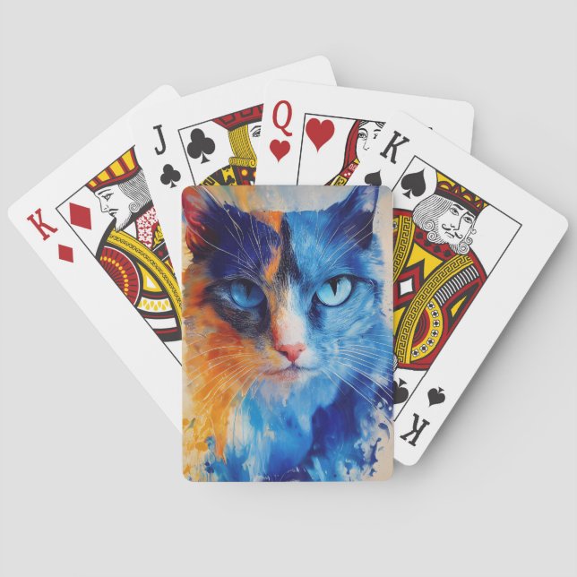 Cat  Pet Cute Adorable Animal Companion Playing Cards (Back)