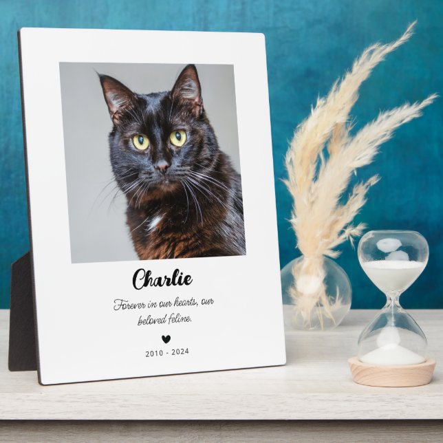 Cat Pet Memorial Gift | In Loving Memory Plaque (Side)