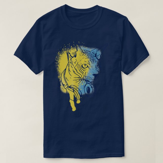 Cat Pet Music  T-Shirt (Design Front)