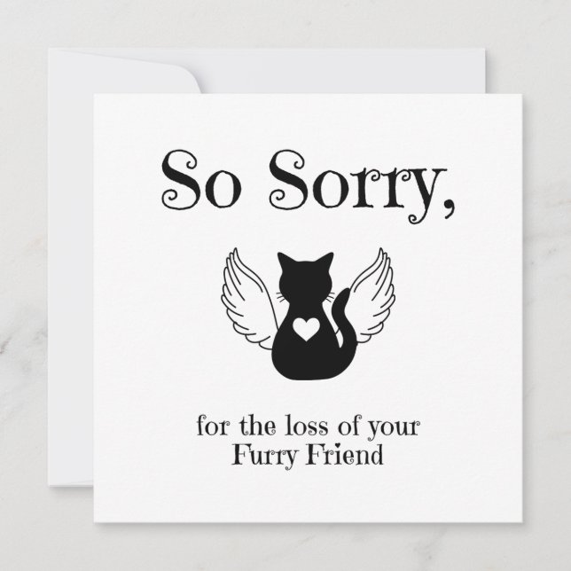Cat Pet Sympathy Card (Front)