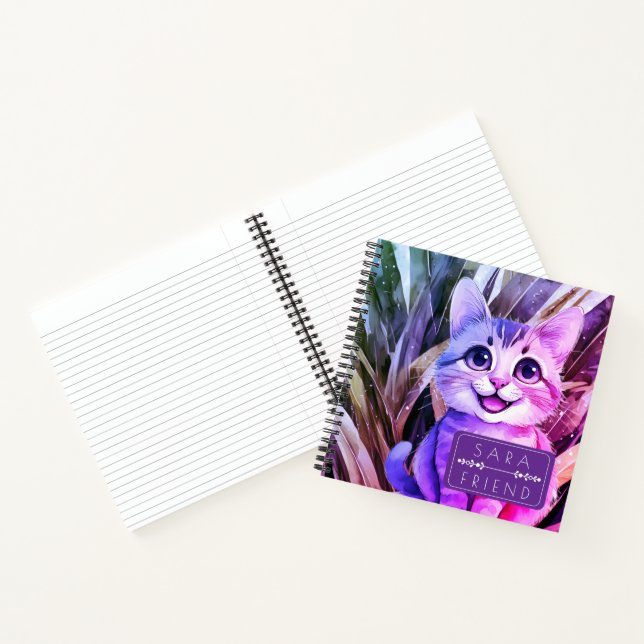 Cat Pets Animal Spiral Notebook (Inside)
