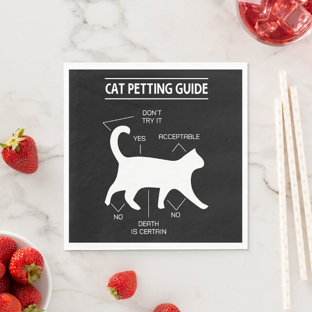 Cat Petting Guide Napkin (Creator Uploaded)