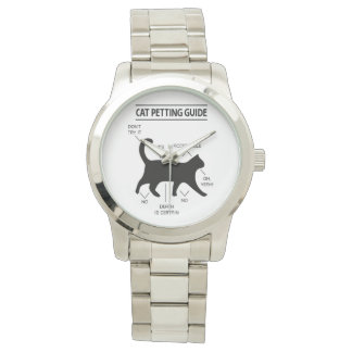 Cat Petting Guide Watch (Black Print)