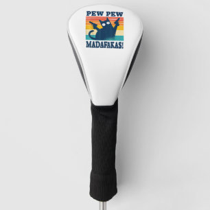 Cat Pew Pew Madafakas Crazy Cat Gun Golf Head Cover