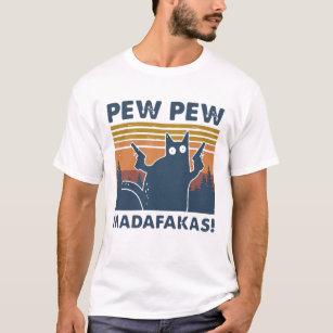 Cat Pew Pew Madafakas Vintage T-Shirt