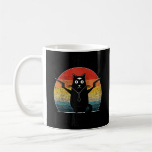Cat Pew Pew Pew Madafakas Crazy Vintage Funny Cat Coffee Mug