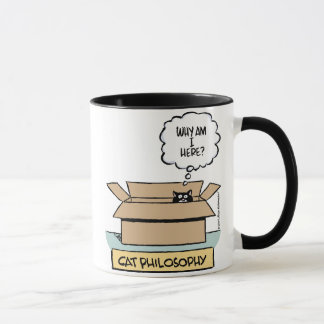 Cat Philosophy Large Ringer Mug