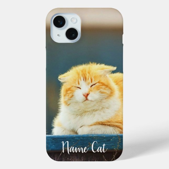 Cat phone case customized with your pet name (Back)