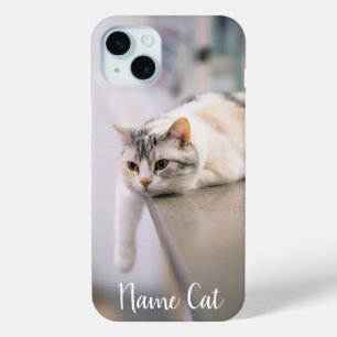 Cat phone case customized with your pet name