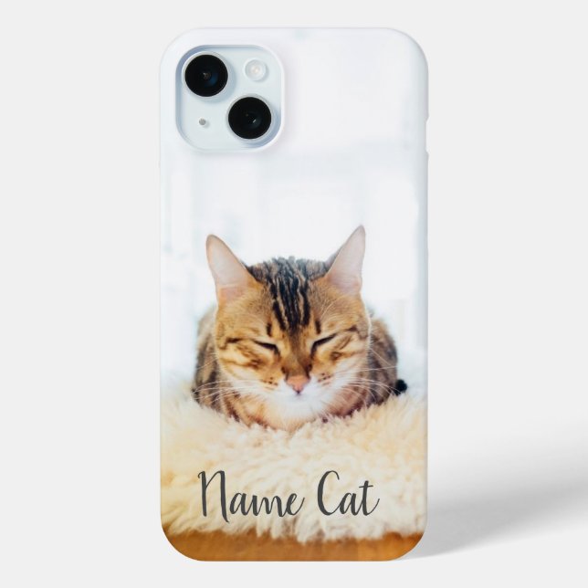 Cat phone cases customized with your pet name (Back)
