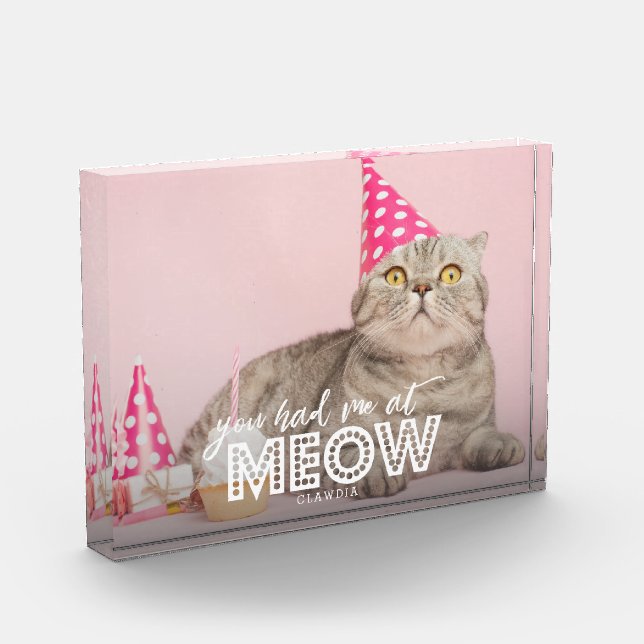 Cat Photo Block | You Had Me At Meow (Left)