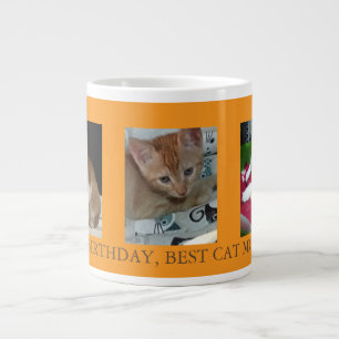Cat Photo Collage Best Cat Mom Ever Large Coffee Mug