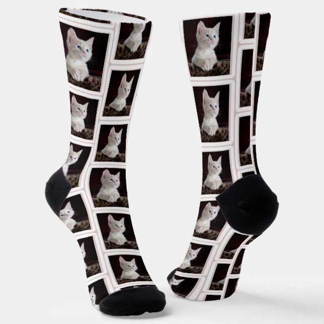 Cat Photo Lover Fun Socks (Angled)