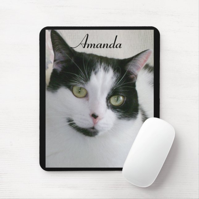 Cat Photo Name  Mouse Pad (With Mouse)