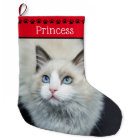 Cat Photo & Name | Red Black Paw Prints